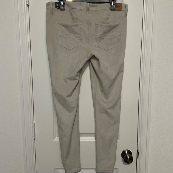 Abercrombie & Fitch Womens Super Skinny Faux Suede Pants Size 10 Beige - Picture 3 of 15